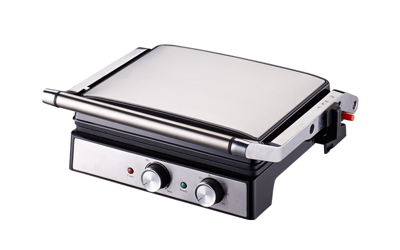 tabletop electric grill with removable plates adjustable temperature control knob gr-193