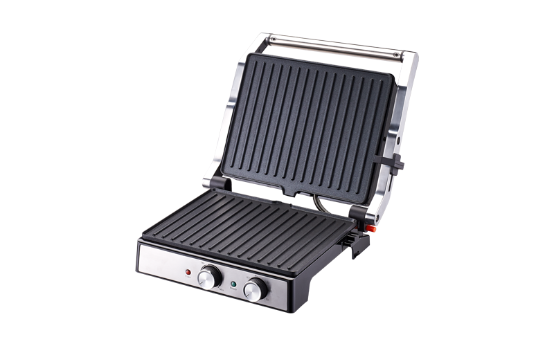 tabletop electric grill with removable plates adjustable temperature control knob gr-193