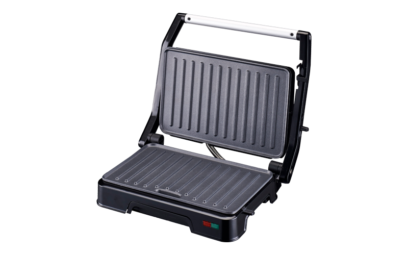 top sirloin steak grill with non-stick coated plates for easy cleaning 180 degrees open gr-207
