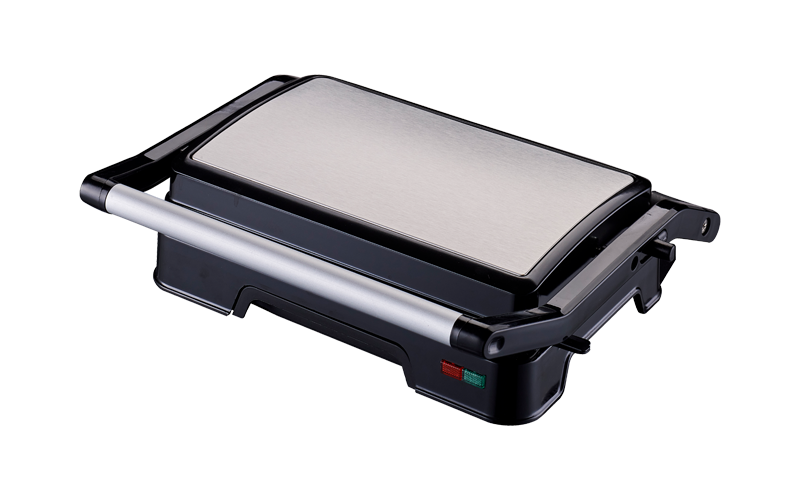 top sirloin steak grill with non-stick coated plates for easy cleaning 180 degrees open gr-207