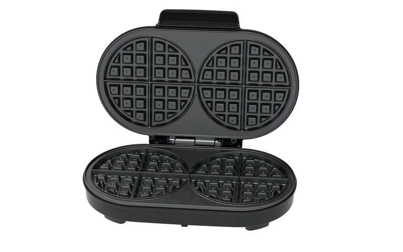 Dual belgian waffle maker with Non-stick coated plates for easy cleaning