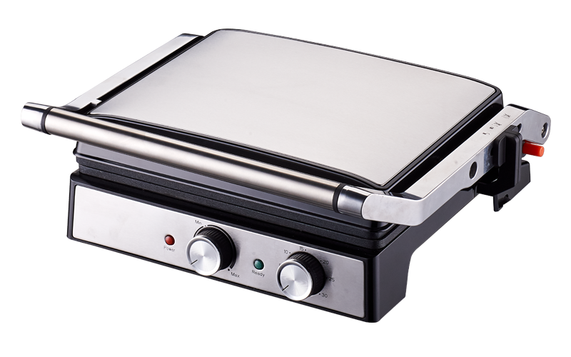 tabletop electric grill with removable plates adjustable temperature control knob gr-193