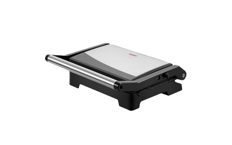 Efficient 2-Slice Contact Grill with Non-Stick Plates & Safety Handle