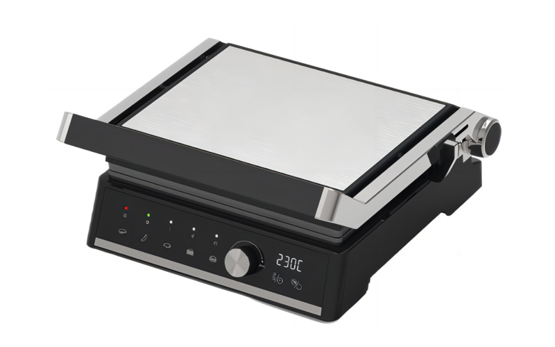 Custom Grills|Indoor Tabletop Smokeless Electric Contact Grill with Detachable Plate for Breakfast