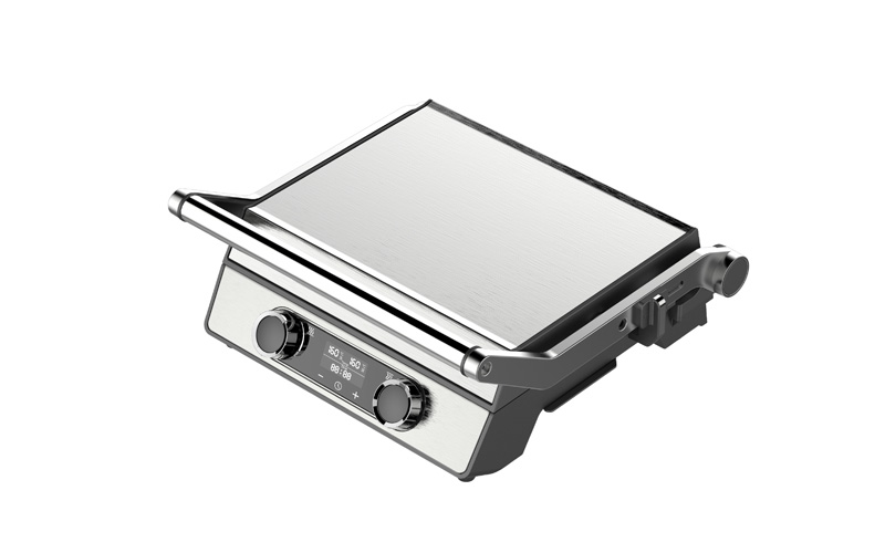 Electric Contact Grill GR-190 with Adjustable Temperature and Timer Control