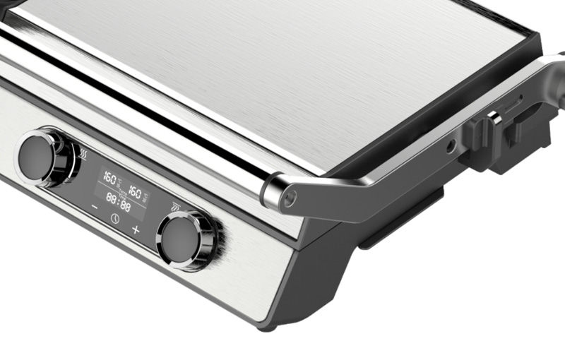 Electric Contact Grill GR-190 with Adjustable Temperature and Timer Control