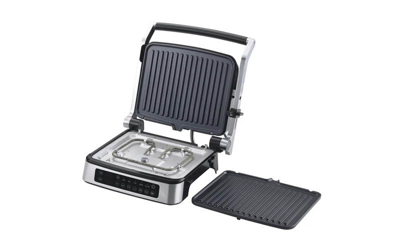 GR-196 Electric Griddle for Steaks with Digital LCD Display and Detachable Plates