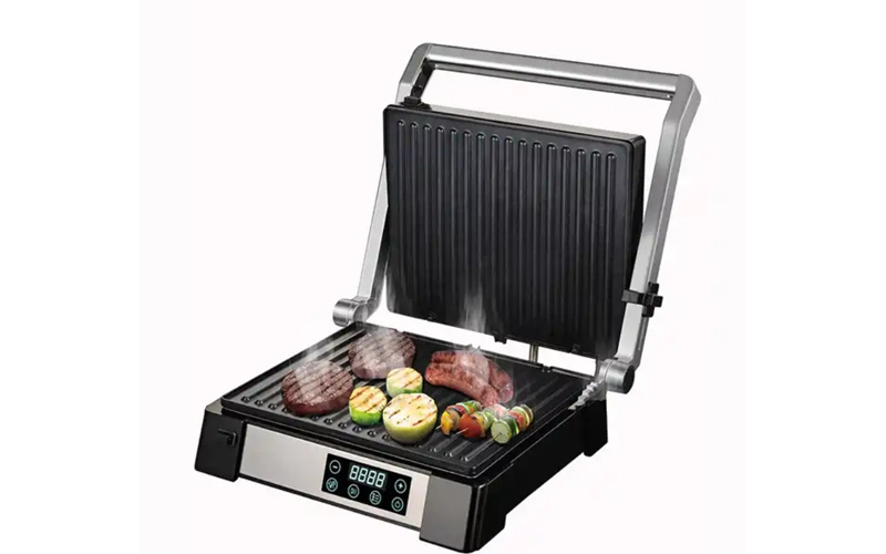 grill manufacturers|4 Slices Electric Contact Grill Panini Maker With Digital Control Panel