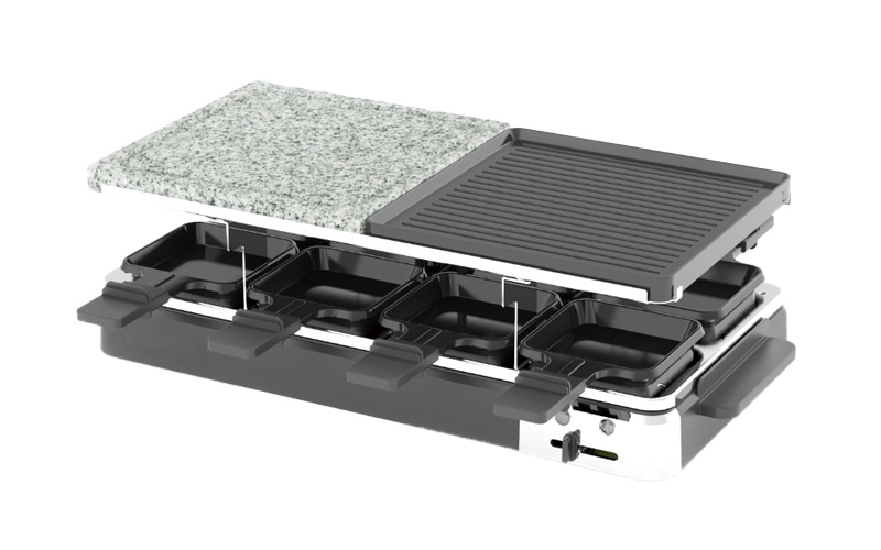 customized grills|Raclette Grill with Reversible Non-Stick Plate for Electric Tabletop Cooking GR263