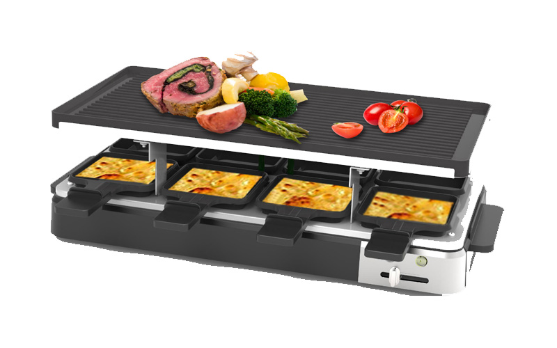 customized grills|Raclette Grill with Reversible Non-Stick Plate for Electric Tabletop Cooking GR263