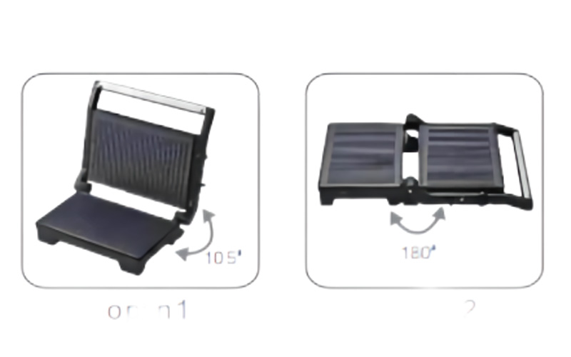 custom made bbq grills|Two Slice Panini Maker with Non-Stick Coating and 180-Degree Opening GR-291