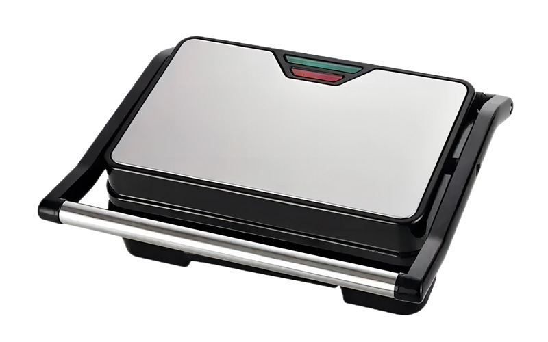 custom bbq grill|Mini 2-Slice Press Grill with Floating Hinge System and Non-Stick Coating GR-293
