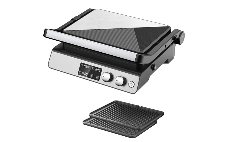 wholesale bbq grills|Digital Contact Grill with Ceramic Coating and Touch Screen GR-305
