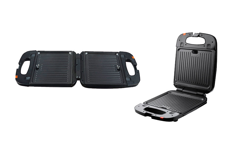 Customize Sandwich Maker with Removable Waffle Maker Plates and Automatic Temperature Control