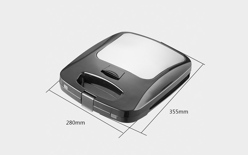 Customize Sandwich Maker with Removable Waffle Maker Plates and Automatic Temperature Control