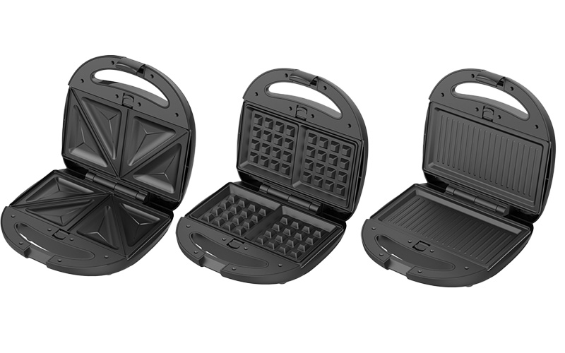 Wholesale Waffle Maker Sandwich Maker with Detachable Plates and Lock System