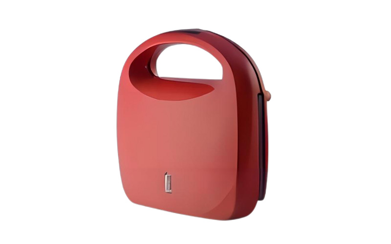 Manufacturer Red Waffle Maker Sandwich Toaster with Non-Stick Plates