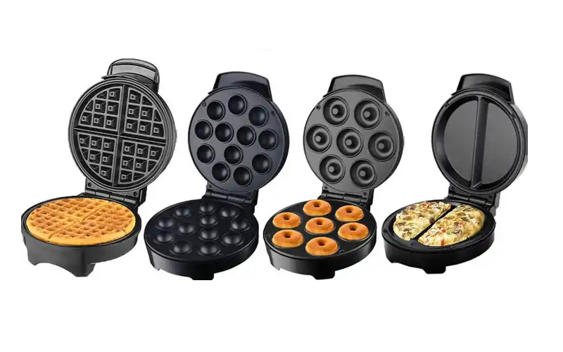 Manufacturer Round Waffle Machine with Non-Stick Plates and Automatic Temperature Control