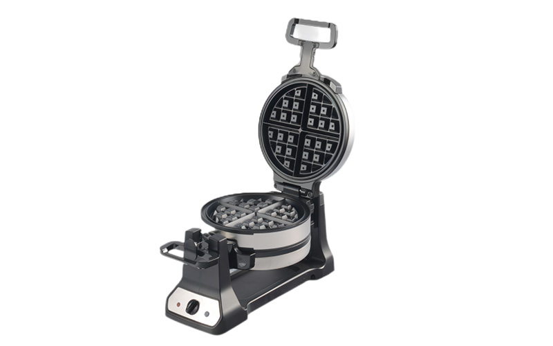 Factory Stainless Steel Rotating Belgian Waffle Maker with Rapid Button and Audio Beep