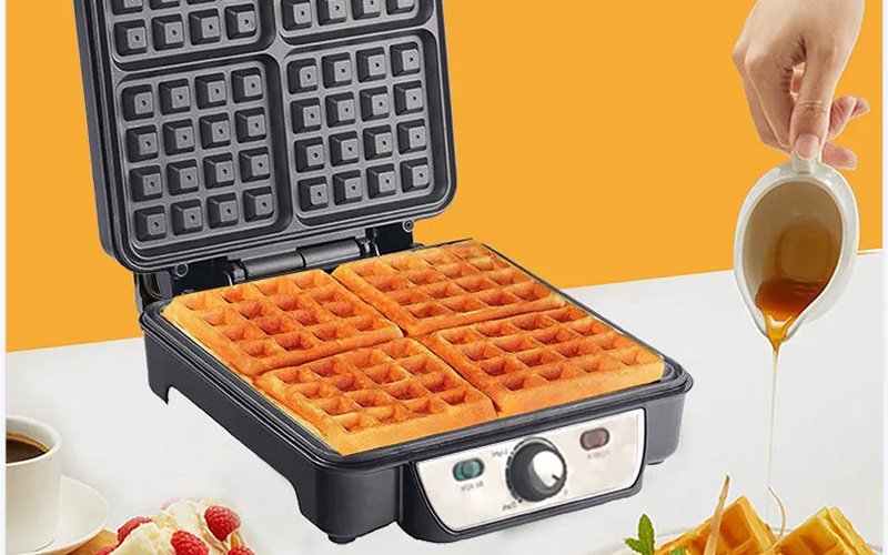 Factory Personalised Waffle Maker with Non-Stick Plates and Cool Touch Housing