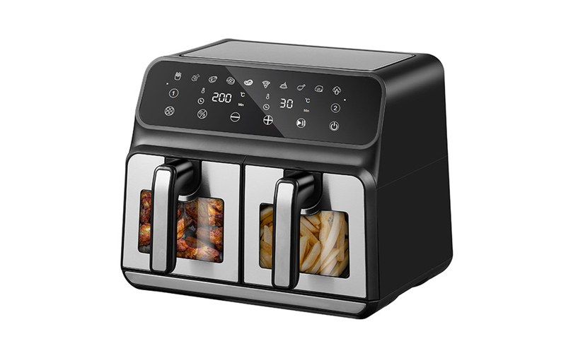 AF-8102 9L Dual Zone Digital Air Fryer with Double Baskets & Touch Screen | OEM