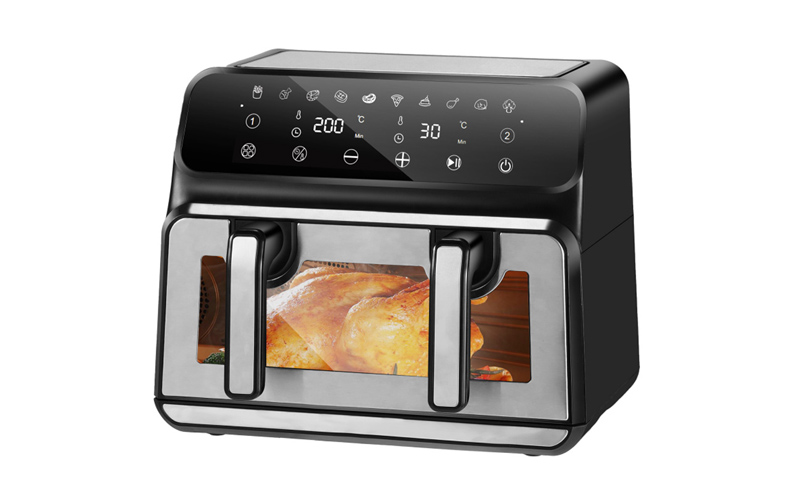 AF-8102 9L Dual Zone Digital Air Fryer with Double Baskets & Touch Screen | OEM