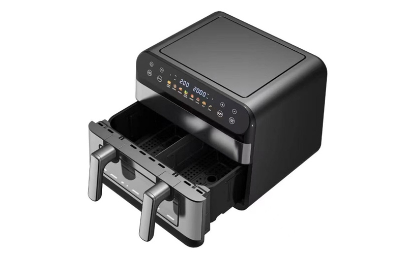 AF-8372 Factory Dual Hot Air Fryer with Large Capacity Toaster Oven | OEM