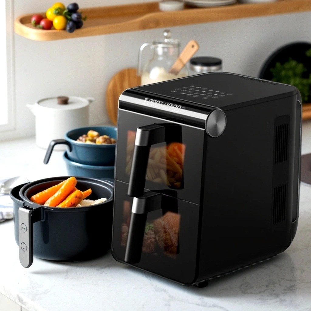 When purchasing an air fryer, prioritize accurate timers, intuitive digital interfaces, advanced temperature controls, pre-programmed settings, robust build quality, backlighting for visibility, audible alerts, and connectivity options for remote monitoring. These features collectively improve culinary outcomes and user satisfaction.